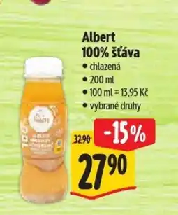 Albert Albert 100% šťáva nabídka