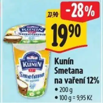Albert Kunín Smetana na vaření 12% nabídka
