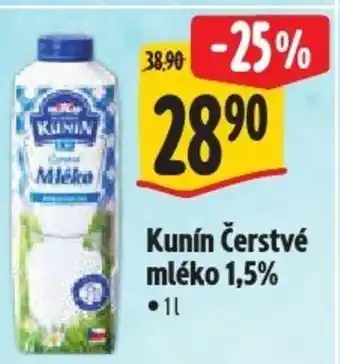Albert Kunín Čerstvé mléko 1,5% nabídka