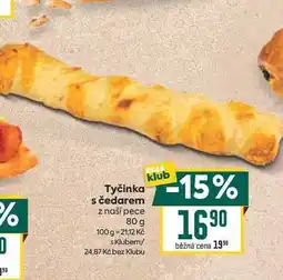 Billa Tyčinka s čedarem z naší pece nabídka