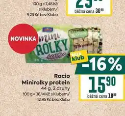 Billa Racio Minirolky protein nabídka