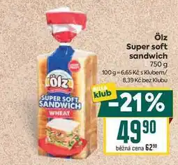 Billa Ölz Super soft sandwich nabídka