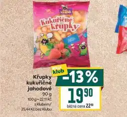 Billa Křupky kukuřičné jahodové nabídka