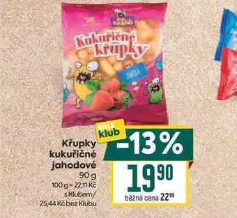 Billa Křupky kukuřičné jahodové nabídka