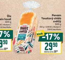 Billa Penam Toustový chléb světlý nabídka