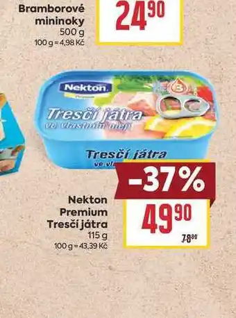 Billa Nekton Premium Tresčí játra nabídka