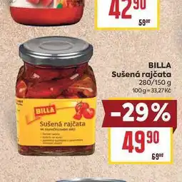 Billa BILLA Sušená rajčata 280/150 g nabídka