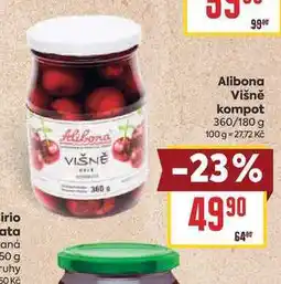 Billa Alibona Višně kompot 360/180 g nabídka
