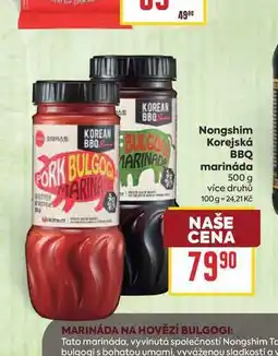 Billa Nongshim Korejská BBQ marináda nabídka