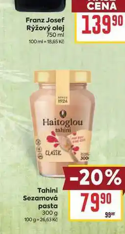 Billa Tahini Sezamová pasta nabídka