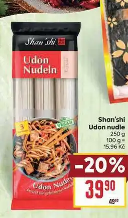Billa Shan'shi Udon nudle Udon Nude nabídka
