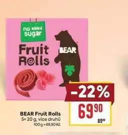 Billa BEAR Fruit Rolls nabídka