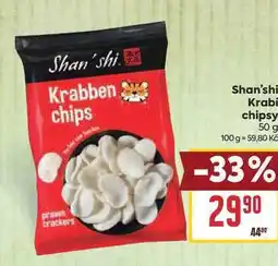 Billa Shan'shi Krabi chipsy nabídka