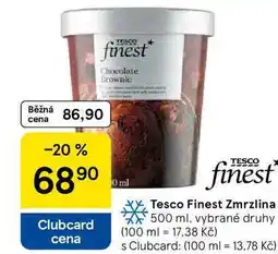 Tesco Tesco Finest Zmrzlina, 500 ml, vybrané druhy nabídka