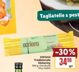 Billa Adriana Tradizionale těstoviny nabídka