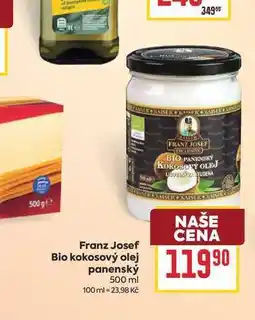 Billa Franz Josef Bio kokosový olej panenský nabídka