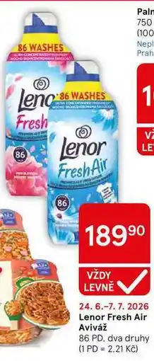 Tesco Lenor Fresh Air Aviváž, 86 PD, dva druhy nabídka