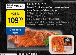 Tesco Tesco Grill Master Vepřová pečeně ve středomořském stylu nabídka