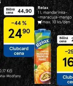 Tesco Relax mandarinka-maracuja-mango nabídka