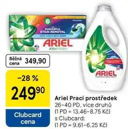 Tesco Ariel Prací prostředek, 26-40 PD, více druhů nabídka