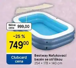 Tesco Bestway Nafukovací bazén se stříškou, 254 x 178 x 140 cm nabídka