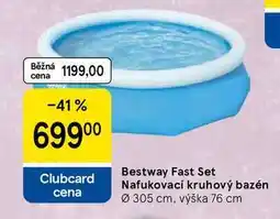 Tesco Bestway Fast Set Nafukovací kruhový bazén Ø 305 cm, výška 76 cm nabídka