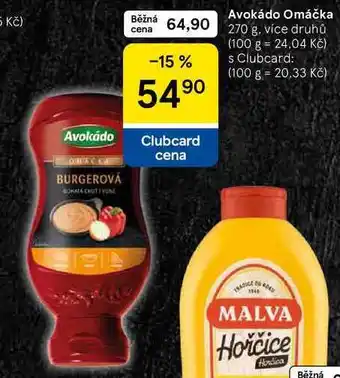 Tesco Avokádo Omáčka, 270 g, více druhů nabídka