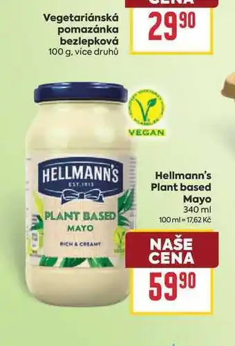 Billa Hellmann's Plant based Mayo nabídka