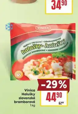 Billa Vinica Halušky slovenské bramborové nabídka