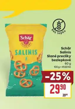 Billa Schär Salinis Slané preclíky bezlepkové nabídka