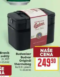 Billa Budweiser Budvar Originál thermobag 6x 0,5 1, plech nabídka