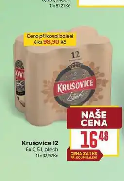 Billa Krušovice 12 6x 0,5 1, plech nabídka
