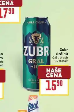 Billa Zubr Grál 10 0,51, plech nabídka