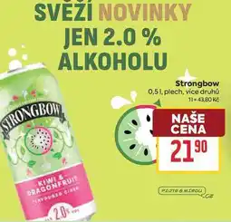 Billa Strongbow 0,51, plech nabídka