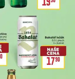 Billa Bakalář ležák 0,51, plech nabídka
