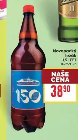 Billa Novopacký ležák 1,5 1, PET nabídka