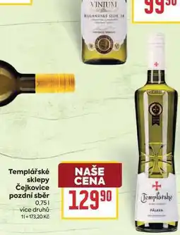 Billa Templářské sklepy Čejkovice pozdní sběr nabídka