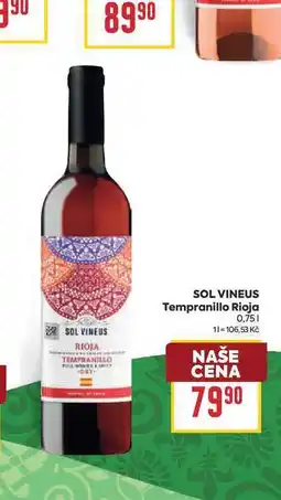 Billa SOL VINEUS Tempranillo Rioja nabídka