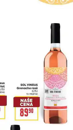 Billa SOL VINEUS Grenache rosé nabídka