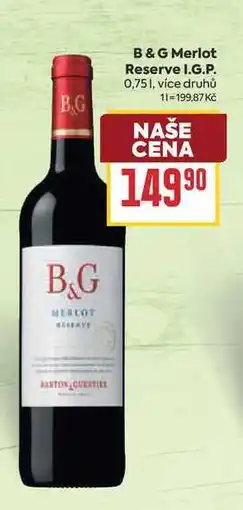 Billa B &G Merlot Reserve I.G.P nabídka