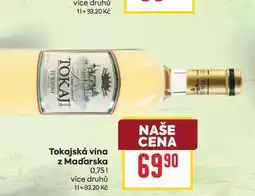 Billa Tokajská vína z Maďarska nabídka