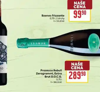 Billa Prosecco Rebuli Zerogrammi, Extra Brut D.O.C.G nabídka