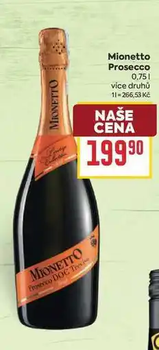 Billa Mionetto Prosecco nabídka