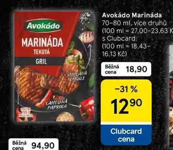 Tesco Avokádo Marináda, 70-80 ml, více druhů nabídka