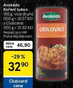 Tesco Avokádo Koření tubus, 150 g, více druhů nabídka