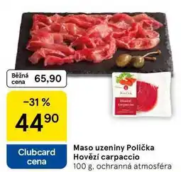 Tesco Maso uzeniny Polička Hovězí carpaccio nabídka