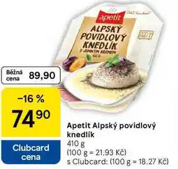 Tesco Apetit Alpský povidlový knedlík nabídka