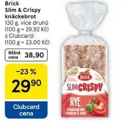 Tesco Brick Slim & Crispy knäckebrot, 130 g, více druhů nabídka