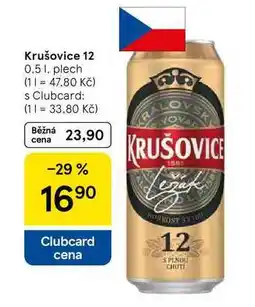 Tesco Krušovice 12, 0.5 l, plech nabídka