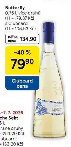 Tesco Butterfly, 0,75 l, více druhů nabídka